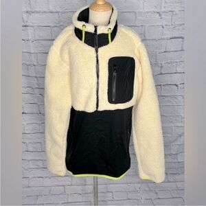 Joes jeans boys fleece quarter zip jacket size Large